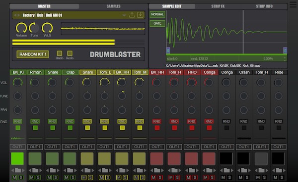 Audio Blast「Drum Blaster」16チャンネルストリップ、11の統合FXプロセッサー、4000以上のドラムサンプルの膨大なライブラリー！現代プロデューサーのための究極のビートジェネレーター&サンプラー｜DTMプラグインセール