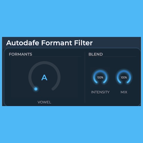 Autodafe「Autodafe Formant Filter」母音（A・E・I・O・U）を滑らかにモーフィングし、ボーカルのような音作りを実現する超軽量フォルマントフィルター｜DTMプラグインセール