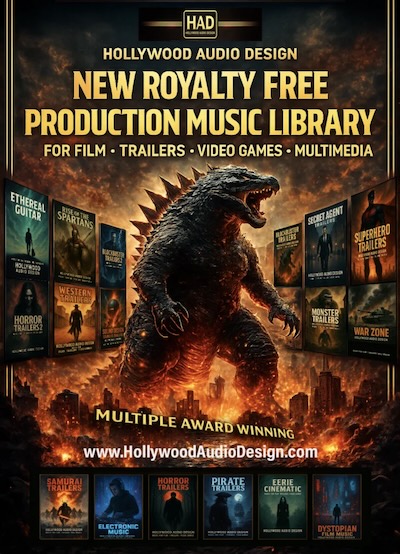 Hollywood Audio Design「27 in 1 Premium Complete Production Music Library」BGM選びにもう悩まない！全270曲フル尺・27ジャンル対応・WAV＋MP3付き、トレーラー・CM・ナレーション・ゲームにも即使える音楽ライブラリ｜DTMプラグインセール