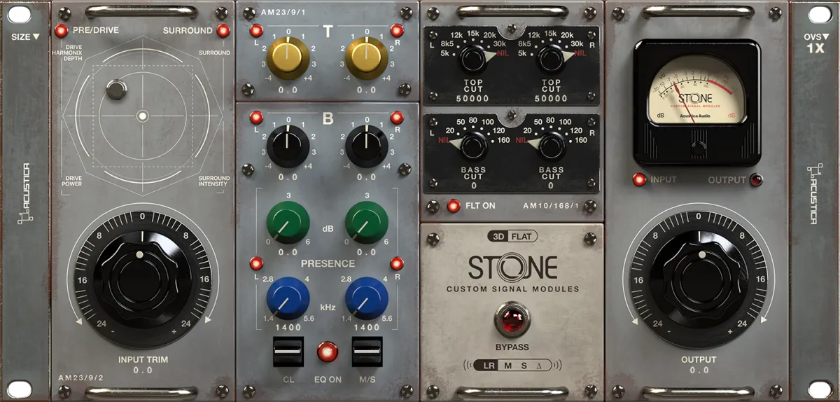 Acustica Audio「Stone」ボーカルにもドラムにも魔法のように効く！EQ・フィルター・空間処理をひとつに凝縮した、ミックスに深み・広がり・立体感を加える高音質プラグイン｜DTMプラグインセール