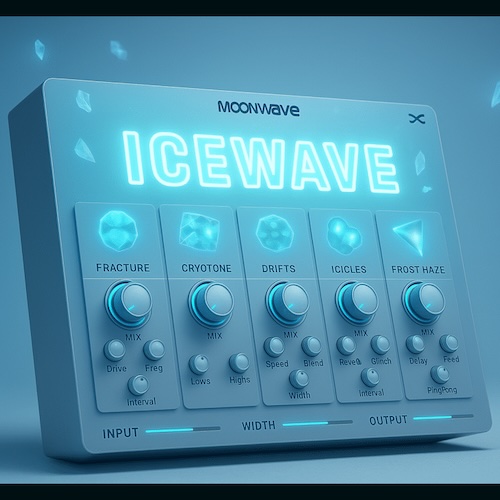 MoonwaveFX「ICEWAVE」音を氷の芸術へと変える新感覚マルチエフェクト！5つの独創的モジュールで音に動きと質感を与える革新的サウンドツール｜DTMプラグインセール
