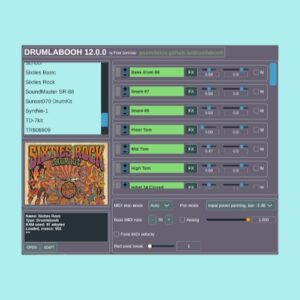 Peter Semiletov「Drumlabooh」無料とは思えないほど高機能！最大36スロット・多層レイヤー・マルチ出力対応で、自分好みのドラムキットを自由に使えるドラム音源｜DTMプラグインセール