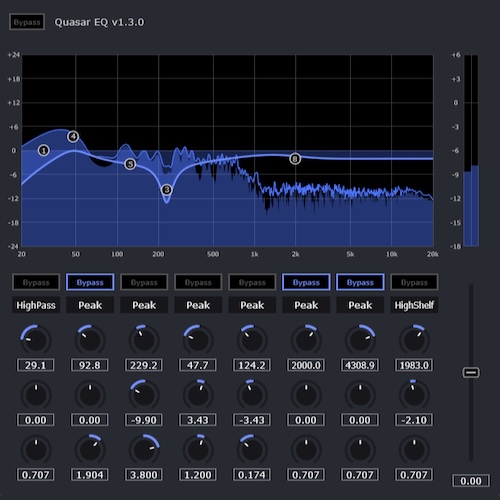 ezuhazar「QuasarEQ」C++とJUCEで作られた完全無料のEQプラグイン！音声処理やプラグイン開発を学びたい人にも最適｜DTMプラグインセール