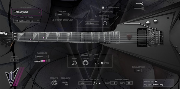 Prominy「V-Metal 2」EMG搭載のESP Alexi Blackyから捉えた47,000以上のサンプルと22GBの生々しいソニック・ディテールで、妥協のないリアリズムと表現力豊かなパワーを提供するメタルギター音源｜DTMプラグインセール