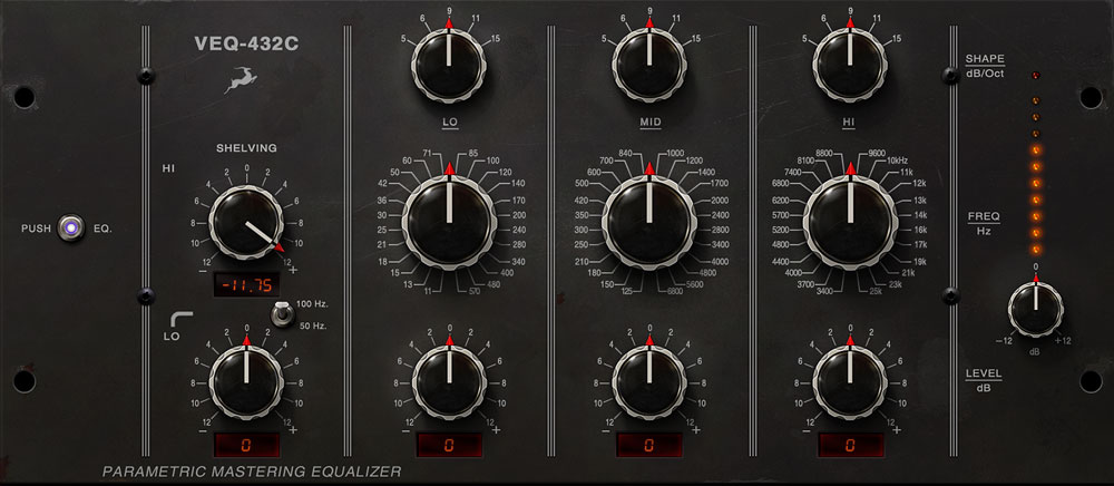 Antelope Audio「VEQ-432C」1960年代の伝説級パラメトリックEQを再現!直感的なコントロールを使い込むほど、オーディオに加えられる非常に特別で心地よいキャラクターが聞こえてくるイコライザー|DTMプラグインセール