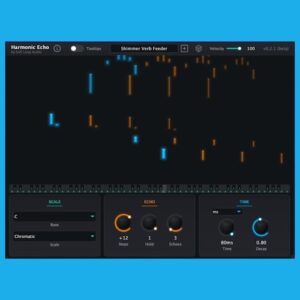Soft Loop Audio「Harmonic Echo」単音から自動でスケールに沿った和音を生成！作曲初心者でもコード・メロディ・リズムを直感的に操れる次世代MIDIディレイ｜DTMプラグインセール