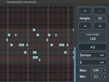 granvia「Fantamidi_Free」作曲が止まってしまったときにこそ使ってほしい！スケールとキーに合わせて直感的にランダムメロディを生み出すMIDI生成ツール｜DTMプラグインセール