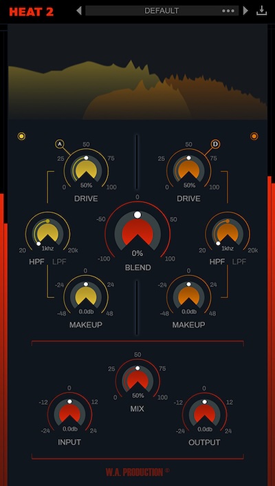 W. A. Production「Heat 2」“ただ歪ませる”を超えた音作りツール！2系統のディストーション×10種類の歪みで音を自在に操る、プロも納得の高性能プラグイン｜DTMプラグインセール