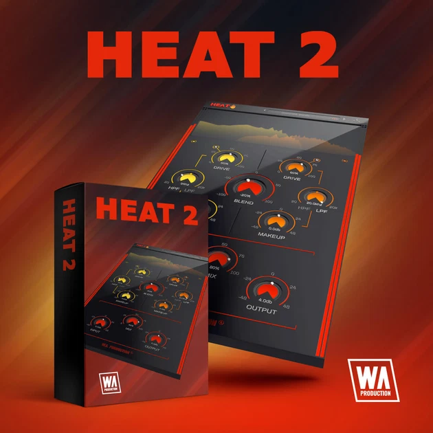 W. A. Production「Heat 2」“ただ歪ませる”を超えた音作りツール！2系統のディストーション×10種類の歪みで音を自在に操る、プロも納得の高性能プラグイン｜DTMプラグインセール