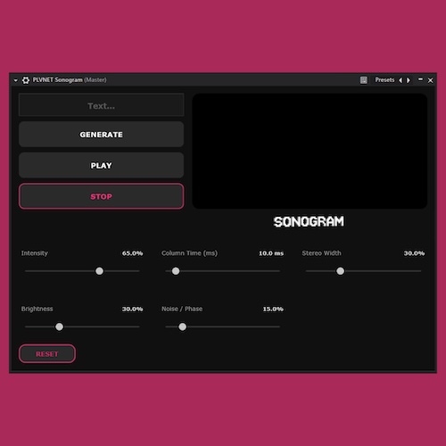 FLP PLVNET「PLVNET Sonogram」文字を入力するだけで音になる！隠しメッセージ・視覚効果・実験音楽まで楽しめる創造的サウンドツール｜DTMプラグインセール