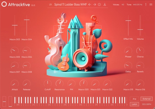Tracktion「Attracktive」100種類の高品質サウンドが完全無料で使える！初心者から上級者まで音楽制作に役立つサンプルプレイヤー｜DTMプラグインセール