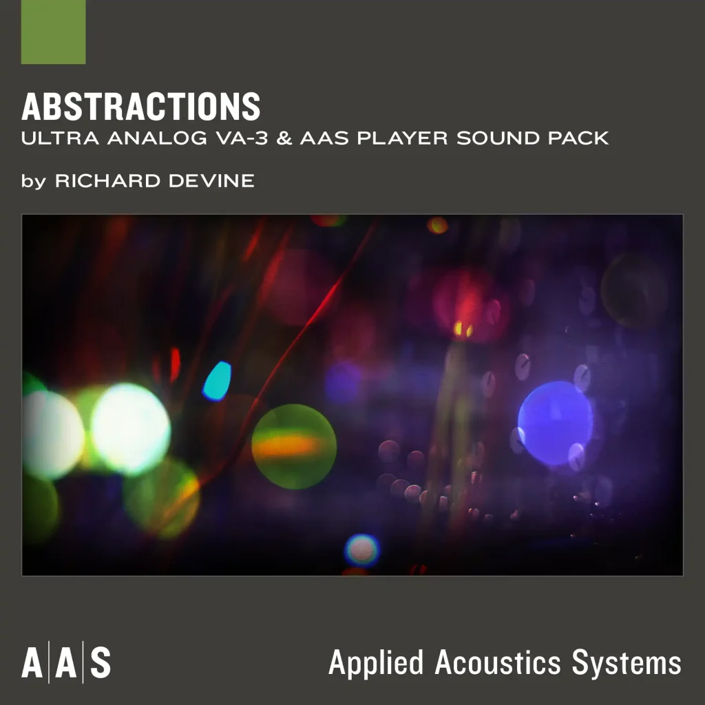 Applied Acoustics Systems「Abstractions Ultra-Analog VA-3 Sound Bank」Richard Devineの圧倒的サウンドセンスを体感できる！音楽制作のインスピレーションが湧くUltra Analog VA-3対応、127種類の革新的プリセット集｜DTMプラグインセール