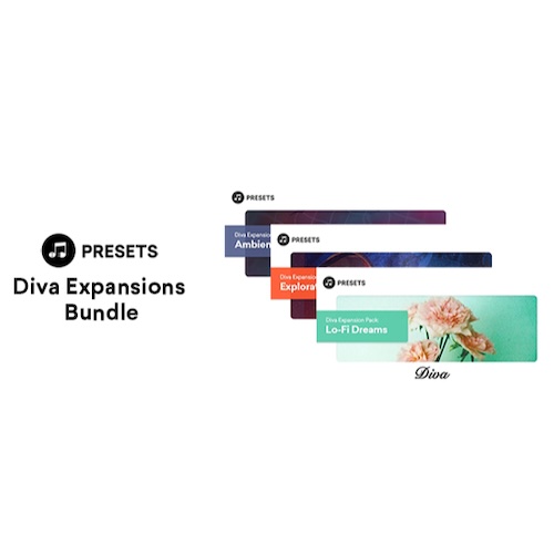Plugin Boutique Presets「Diva Expansions Bundle」音作りに迷う人こそ使ってほしい！アンビエント・ローファイ・サウンドデザインが一気に広がる、u-he Divaユーザー必見の192種プリセットパック｜DTMプラグインセール