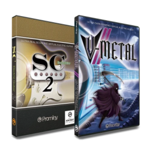 Prominy「V-Metal 2 + SC2 Bundle」ヘヴィメタルの重厚なリフも、ストラトの透明感あるトーンも自由自在！25万超のサンプル数と圧倒的表現力で、録音せずにハイクオリティなギターサウンドが手に入るバンドル｜DTMプラグインセール