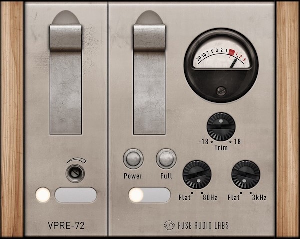 Fuse Audio Labs「VPRE-72 Vintage Tube Pre-Amp」ボーカル・ドラム・ベースに“音の存在感”を与える！真空管ならではの倍音と空気感を再現するプリアンプ｜DTMプラグインセール