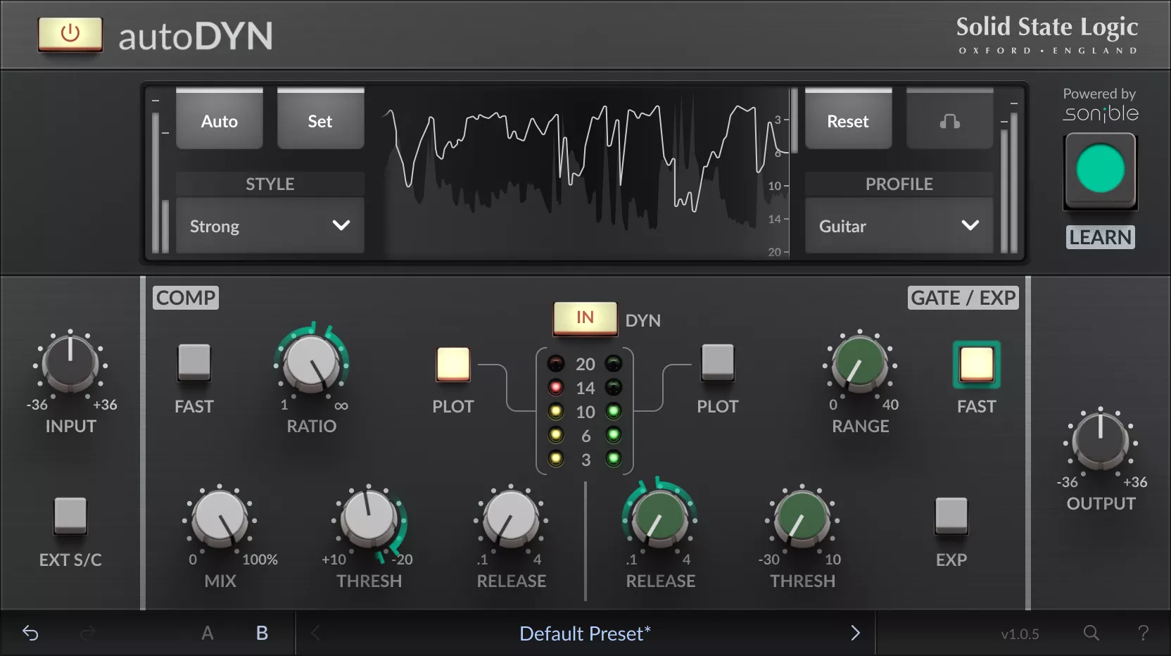 Solid State Logic「SSL autoDYN」SSL 4000 Eコンソールのチャンネルストリップ・コンプレッサー/リミッター&ゲート/エキスパンダーをモデルに、sonibleの業界をリードするAIアシスト・オーディオ解析を融合したダイナミクス処理プラグイン｜DTMプラグインセール