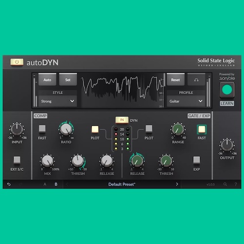 Solid State Logic「SSL autoDYN」SSL 4000 Eコンソールのチャンネルストリップ・コンプレッサー/リミッター&ゲート/エキスパンダーをモデルに、sonibleの業界をリードするAIアシスト・オーディオ解析を融合したダイナミクス処理プラグイン｜DTMプラグインセール