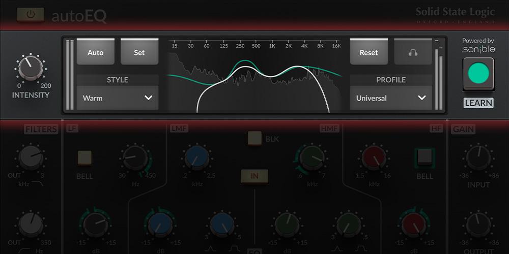 Solid State Logic「SSL autoEQ」SSL 4000 EコンソールとsonibleのAIアシスト・オーディオ解析を融合！SSL 4K Eチャンネルストリップをモデルにオーディオを解析し、プロファイルベース&スタイルマッチした設定を瞬時に提供するイコライザー｜DTMプラグインセール