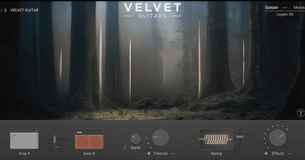 e-instruments「Velvet Guitars」ソフトでベルベットのようなトーンから、ギターを伝統的な役割を超えて押し進めるローでシネマティックなテクスチャーまで表現する、感情が常に道を導くギター音源|DTMプラグインセール