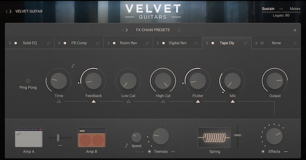 e-instruments「Velvet Guitars」ソフトでベルベットのようなトーンから、ギターを伝統的な役割を超えて押し進めるローでシネマティックなテクスチャーまで表現する、感情が常に道を導くギター音源|DTMプラグインセール