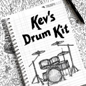 Triumph Audio「Kev’s Drum Kit」たった一つのドラムキットから40種類以上のサウンドが生まれる！ループ600種、パルス80種、WAV840ファイル搭載でロックからシネマティックまで幅広く対応する万能ドラム音源｜DTMプラグインセール