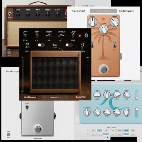 Gianni Chiarello「Nice Stomps! Plugins」エフェクターとアンプ探しに終止符を！膨大な音色ライブラリを検索→即再生できる、DAWで使える高品質ギタープラグイン集｜DTMプラグインセール