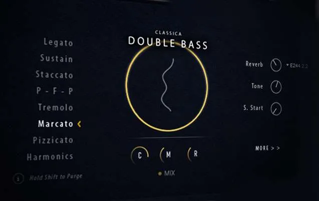 Xperimenta「Classica Double Bass」自然なレガートと豊富な奏法、4つのマイクで本物のウッドベースをDAWに再現!録音スタジオの空気感までも感じるリアルなサウンドの高品質ベース音源|DTMプラグインセール