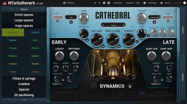 MeldaProduction「MTurboReverb」単一プラグインに約100の素晴らしいサウンドのリバーブを搭載し、独自のリバーブ・アルゴリズムをデザインすることさえ可能にする革命的アルゴリズミック・リバーブ｜DTMプラグインセール