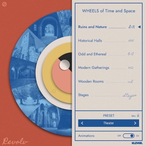 Klevgrand「Revolv」平和な森、古代遺跡、汗ばんだサウナなど、各ロケーションのユニークな雰囲気をキャプチャしたインパルスレスポンスで、歴史的&音響的にユニークな空間を探索する他に類を見ないユニークなリバーブ・プラグイン｜DTMプラグインセール