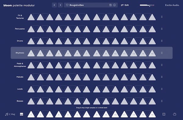Excite Audio「Bloom Palette Modular」本格ユーロラック・モジュラーシンセの生々しいサウンドを、複雑なパッチングなしで手に入れる！ハードウェア・モジュラーシステムの予測不可能な動きと触覚的なエネルギーを、流動的で表現力豊かな楽器へと凝縮したサンプルベース音源｜DTMプラグインセール