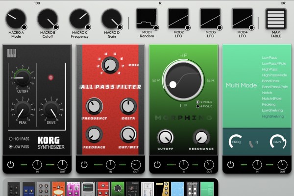 KORG「Filter Ark」MS-20の荒々しいドライブ、Polysixの滑らかなスイープ、miniKORG 700sの温かみ、ARP ODYSSEYの鋭いレゾナンス！シンセサイザー史を彩った伝説的フィルターを忠実に再現し、最大4つのフィルターを自在にルーティングできる次世代フィルター｜DTMプラグインセール