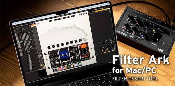 KORG「Filter Ark」MS-20の荒々しいドライブ、Polysixの滑らかなスイープ、miniKORG 700sの温かみ、ARP ODYSSEYの鋭いレゾナンス！シンセサイザー史を彩った伝説的フィルターを忠実に再現し、最大4つのフィルターを自在にルーティングできる次世代フィルター｜DTMプラグインセール