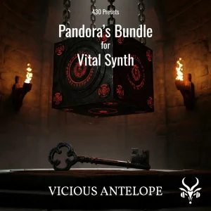 VICIOUS ANTELOPE「Pandora’s Bundle for Vital」11種類・430音色の圧倒的な収録数でジャンルレスに対応！映画音楽やLo-Fi、アンビエントなどあらゆるジャンルに使えるシネマティックで実用的なVital用プリセット集｜DTMプラグインセール