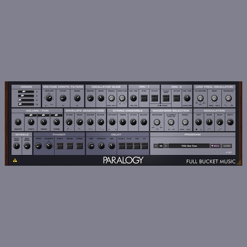 Full Bucket Music「Paralogy」1980年代の名機"Crumar Trilogy"を無料で完全再現！オルガン・シンセ・ストリングスを融合した個性派ソフトシンセ｜DTMプラグインセール