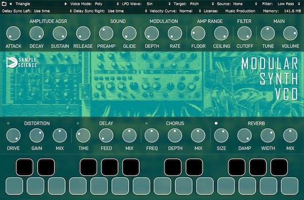 SampleScience「Modular Synth VCO」アナログシンセの不完全な波形の美しさをデジタルでリアルに再現！Lo-Fiサウンドから深みのあるリードまで、音作りにこだわるDTMerの心を掴むソフト音源｜DTMプラグインセール