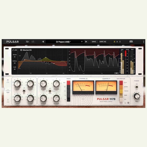 Pulsar Audio「Pulsar 1178」伝説1178を忠実に再現！フル機能サイドチェーンEQ、Tape/Triode/Warm/Clipの4つのサチュレーション・モード、精密なメータリング、拡張されたアタック範囲を追加した、最も汎用性の高いFETコンプレッサー｜DTMプラグインセール