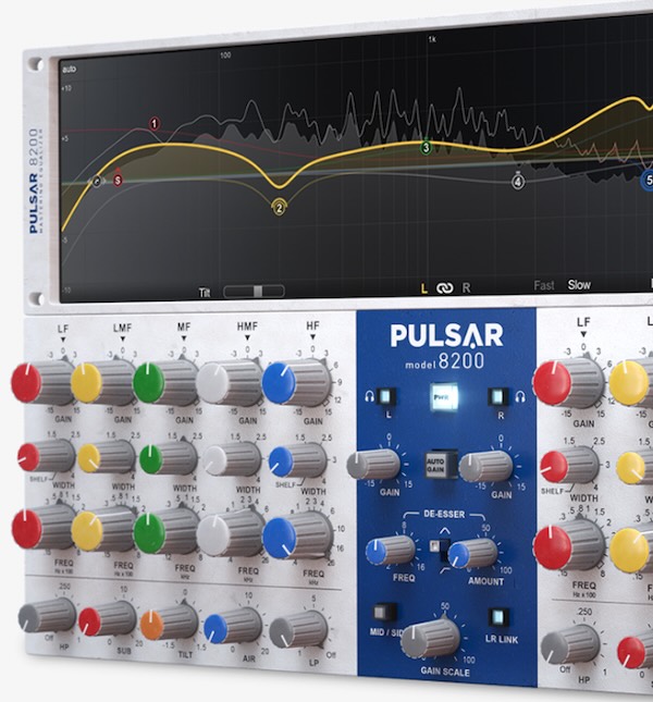 Pulsar Audio「Pulsar 8200」オリジナルのフィルター形状とパラレルEQ動作を完全再現！マスタリングの精密さ、オーケストラの自然な響き、ボーカル&ギターのシビランス除去まで対応するEQのパラゴンを再発明したプラグイン｜DTMプラグインセール