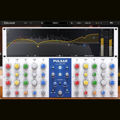 Pulsar Audio「Pulsar 8200」オリジナルのフィルター形状とパラレルEQ動作を完全再現！マスタリングの精密さ、オーケストラの自然な響き、ボーカル&ギターのシビランス除去まで対応するEQのパラゴンを再発明したプラグイン｜DTMプラグインセール