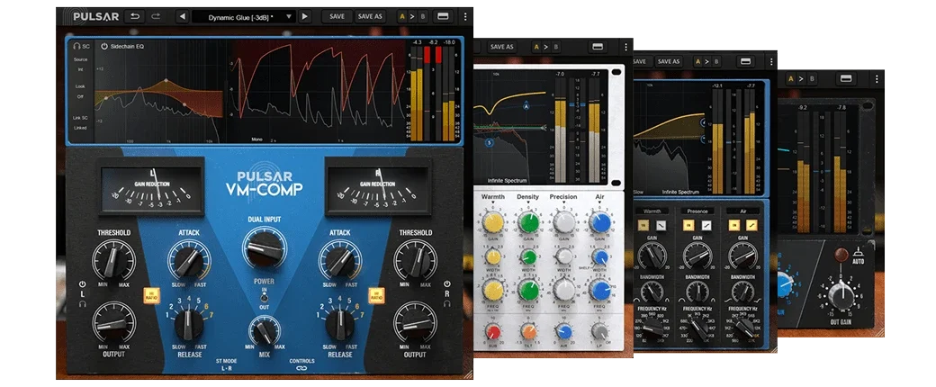 Pulsar Audio「Mastering Bundle」プロ仕様の4つのマスタリングプラグインで、曲全体の一体感とバランスを格段に向上させる!MP-EQ・VM-COMP・8200・W495を収録したアナログ機材の温かみとデジタルの精度を両立するプラグインバンドル|DTMプラグインセール