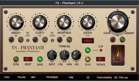 YS Plugins「YS - Phantasm_v.1.0.1」アナログ機材のような温かさと立体感をミックスに加える！倍音・EQ・ステレオ効果を自在に操る多機能プラグイン｜DTMプラグインセール
