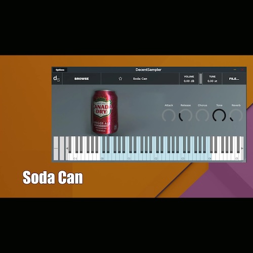 Necatuss「Soda Can」カリンバのように響く、たった一音の衝動録音！缶を開ける音だけで構成された無料VST｜DTMプラグインセール