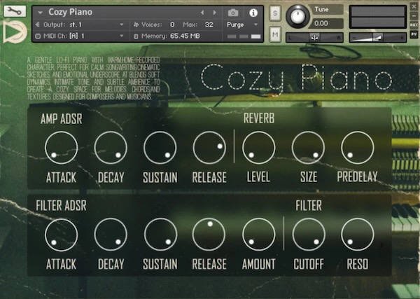 SampleScience「Cozy Piano」徴を紹介 チル、アンビエント、映像音楽に映える！ローファイな温もりと自然な空間感を両立したアップライトピアノ音源｜DTMプラグインセール