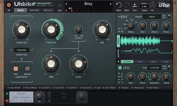 u-he「Uhbik 2」10種類のFX、最大8チャンネル・サラウンド対応、LFO/エンベロープ/128ステップ・マッパー搭載の高度なモジュレーション・エンジンで、サブトルからスペクタキュラーまで無限のクリエイティブ可能性を実現するマルチエフェクト｜DTMプラグインセール