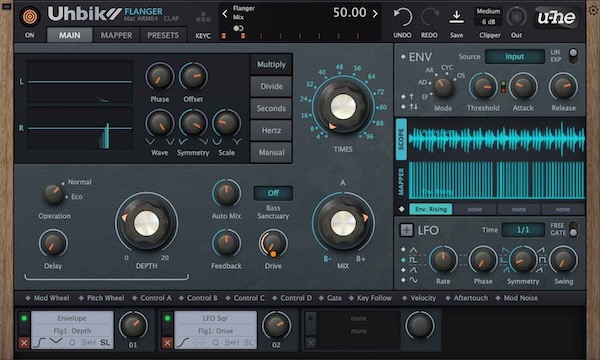u-he「Uhbik 2」10種類のFX、最大8チャンネル・サラウンド対応、LFO/エンベロープ/128ステップ・マッパー搭載の高度なモジュレーション・エンジンで、サブトルからスペクタキュラーまで無限のクリエイティブ可能性を実現するマルチエフェクト｜DTMプラグインセール