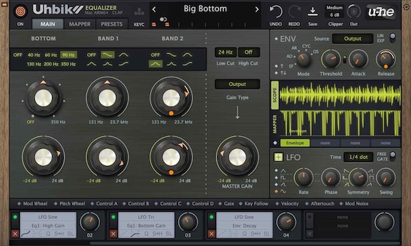 u-he「Uhbik 2」10種類のFX、最大8チャンネル・サラウンド対応、LFO/エンベロープ/128ステップ・マッパー搭載の高度なモジュレーション・エンジンで、サブトルからスペクタキュラーまで無限のクリエイティブ可能性を実現するマルチエフェクト｜DTMプラグインセール