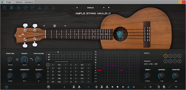 Ample Sound「Ample Ethno Ukulele」ハワイアン・ウクレレKamaka HF-3の温かく本格的なトーンを忠実に再現！繊細なソロラインからレイヤード・リズムパートまで対応する高品質ウクレレ音源｜DTMプラグインセール