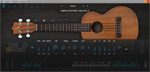 Ample Sound「Ample Ethno Ukulele」ハワイアン・ウクレレKamaka HF-3の温かく本格的なトーンを忠実に再現！繊細なソロラインからレイヤード・リズムパートまで対応する高品質ウクレレ音源｜DTMプラグインセール