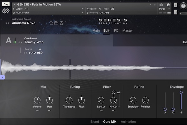 Sample Logic「Genesis Pads In Motion」複雑な設定なしで、感情を動かす音が生まれる!時間とともに変化する“動くパッド”を簡単に生み出す、“考えずに作れる”のに“個性が出る”パッド音源|DTMプラグインセール