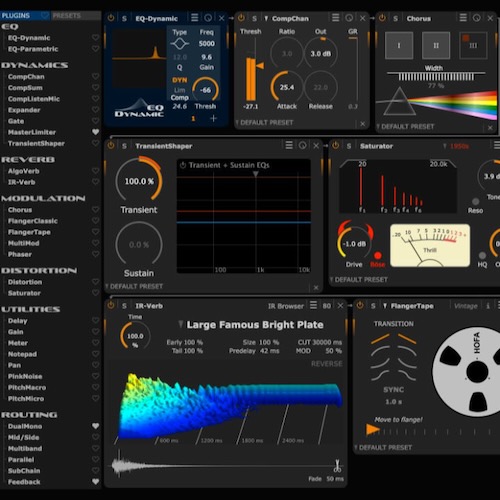 HOFA‑Plugins「HOFA SYSTEM Plugin Bundle FREE」有料級の高品質エフェクトを30種類以上収録！ミキシング・マスタリング・サウンドデザインに対応するプラグインバンドル｜DTMプラグインセール
