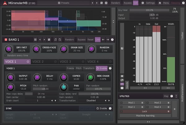 MeldaProduction「MGranularMB」多機能グラニュラーエフェクト！リードをパッドに変換し、ドラムをパワフルにする極めて汎用性の高いグラニュラー・リシンセサイザー｜DTMプラグインセール